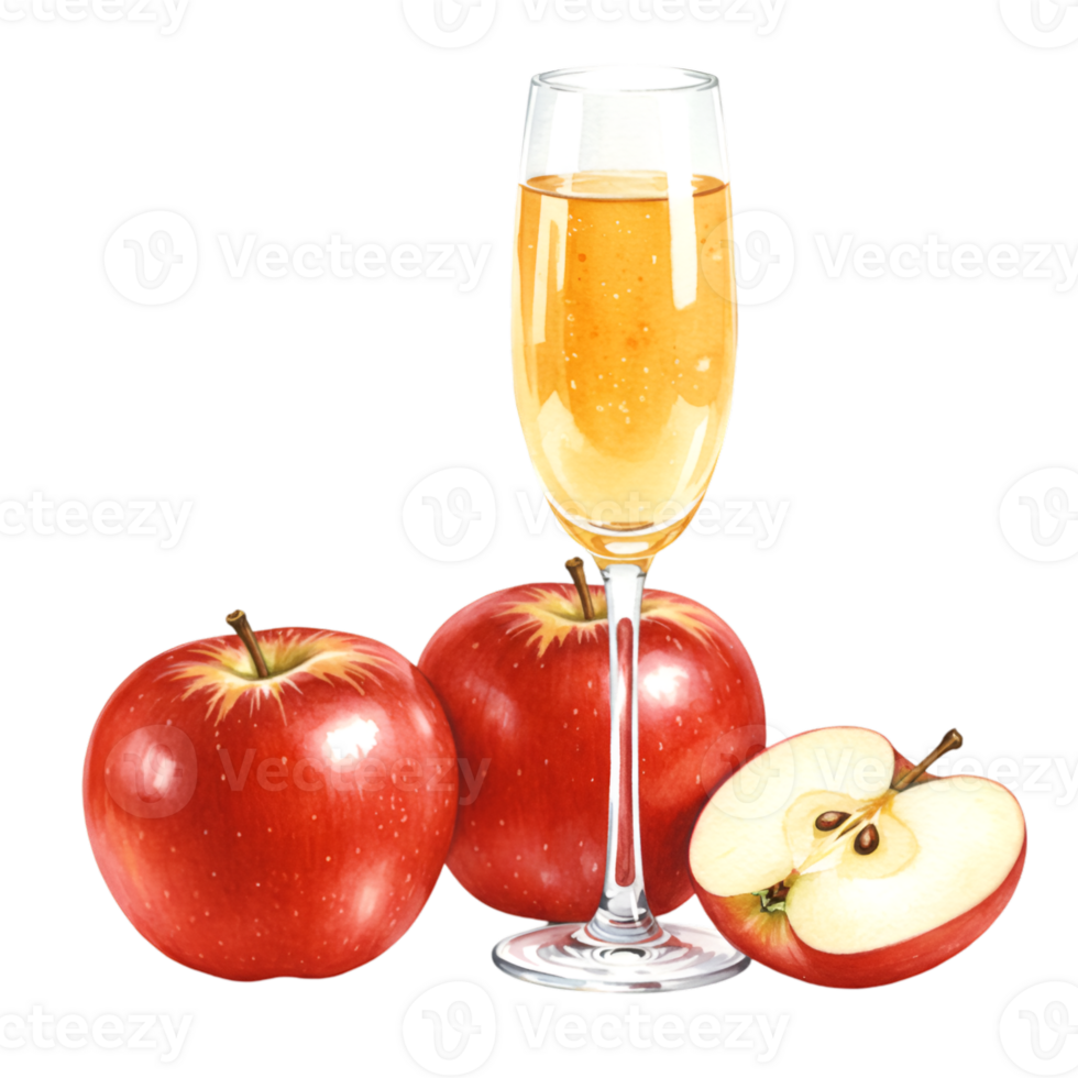 A glass of juice with apples on a plain setting showing the freshness and the sweetness of the fruit juice on transparent background png