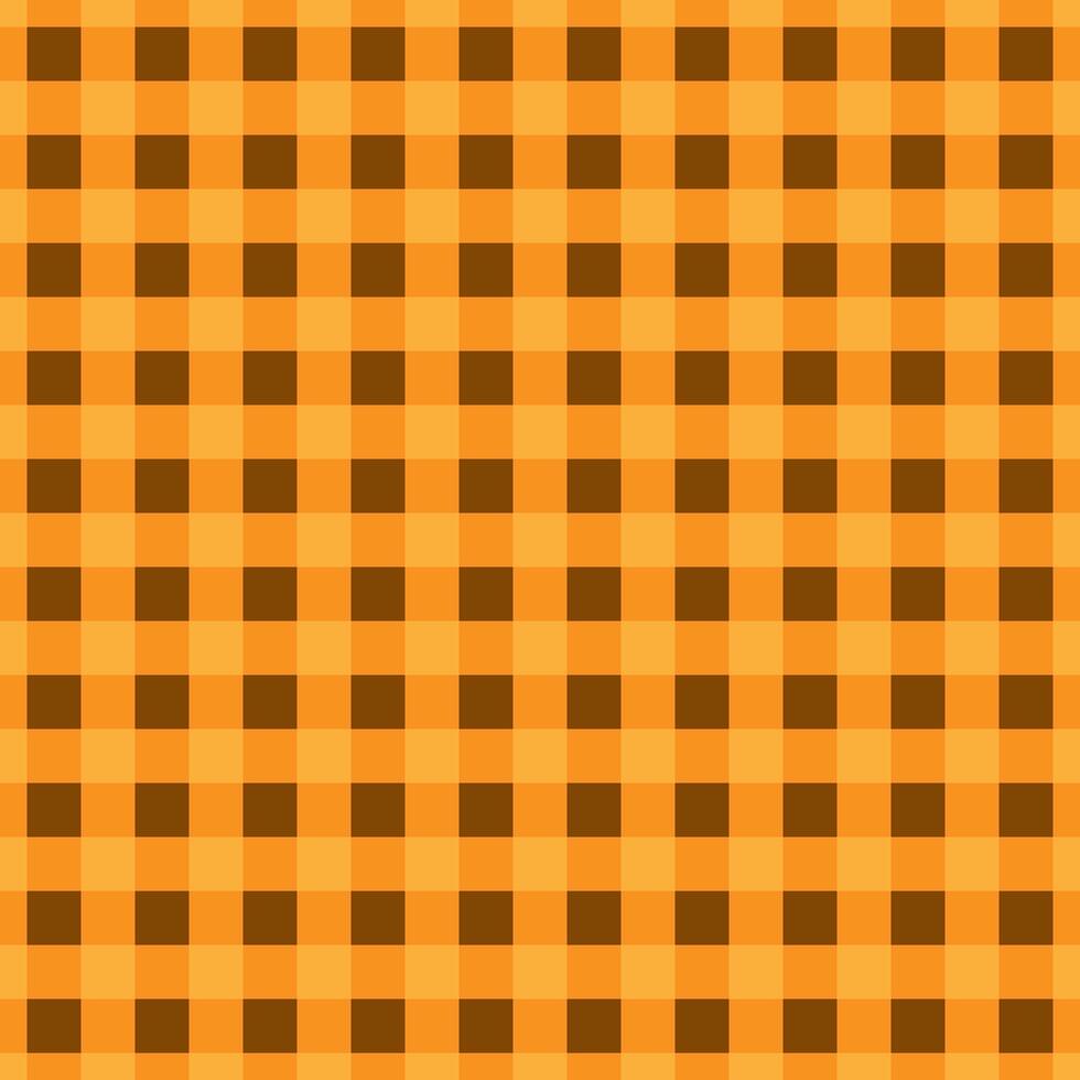 Orange, ginger, fall patchwork gingham tartan check plaid grid seamless pattern tablecloth blanket vector