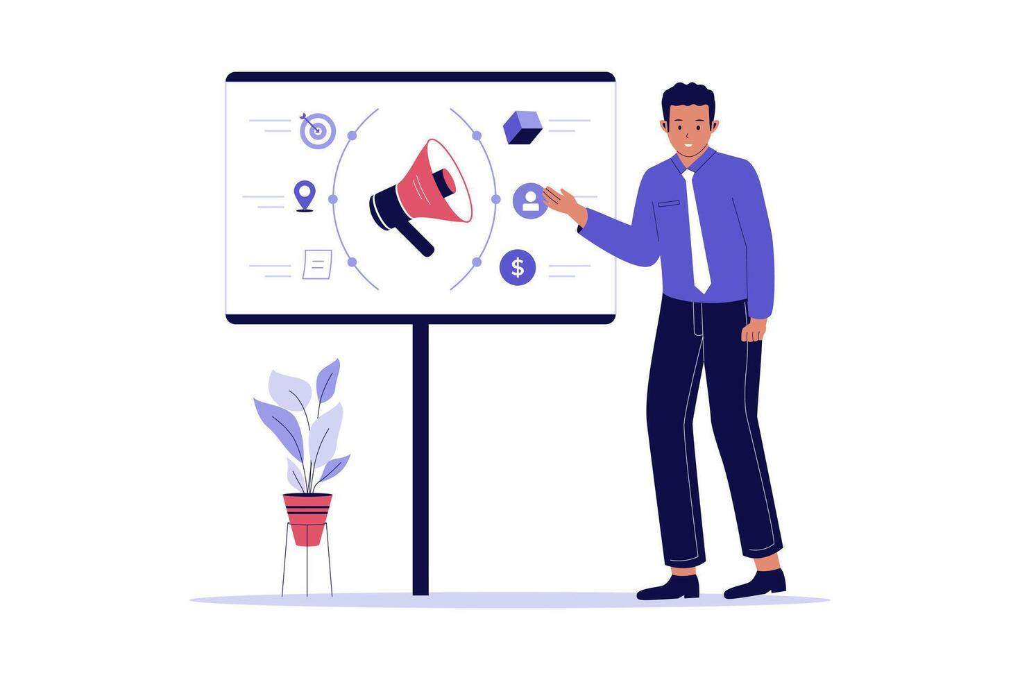 Illustration of Product Promotion Planning vector