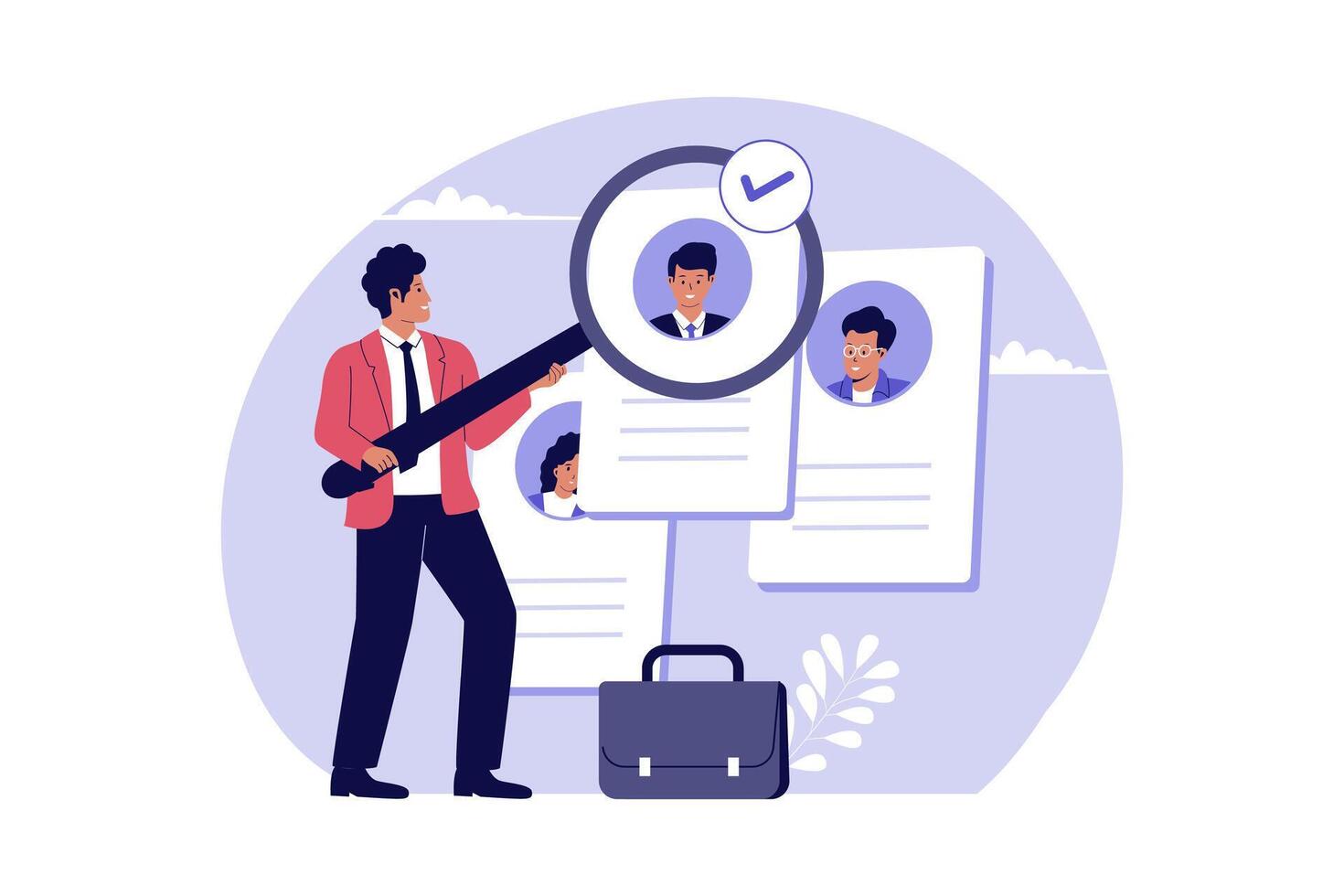 Illustration of Hiring New Talent vector