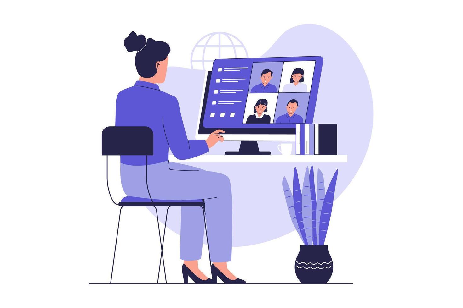 Remote Team Collaboration via Conference vector