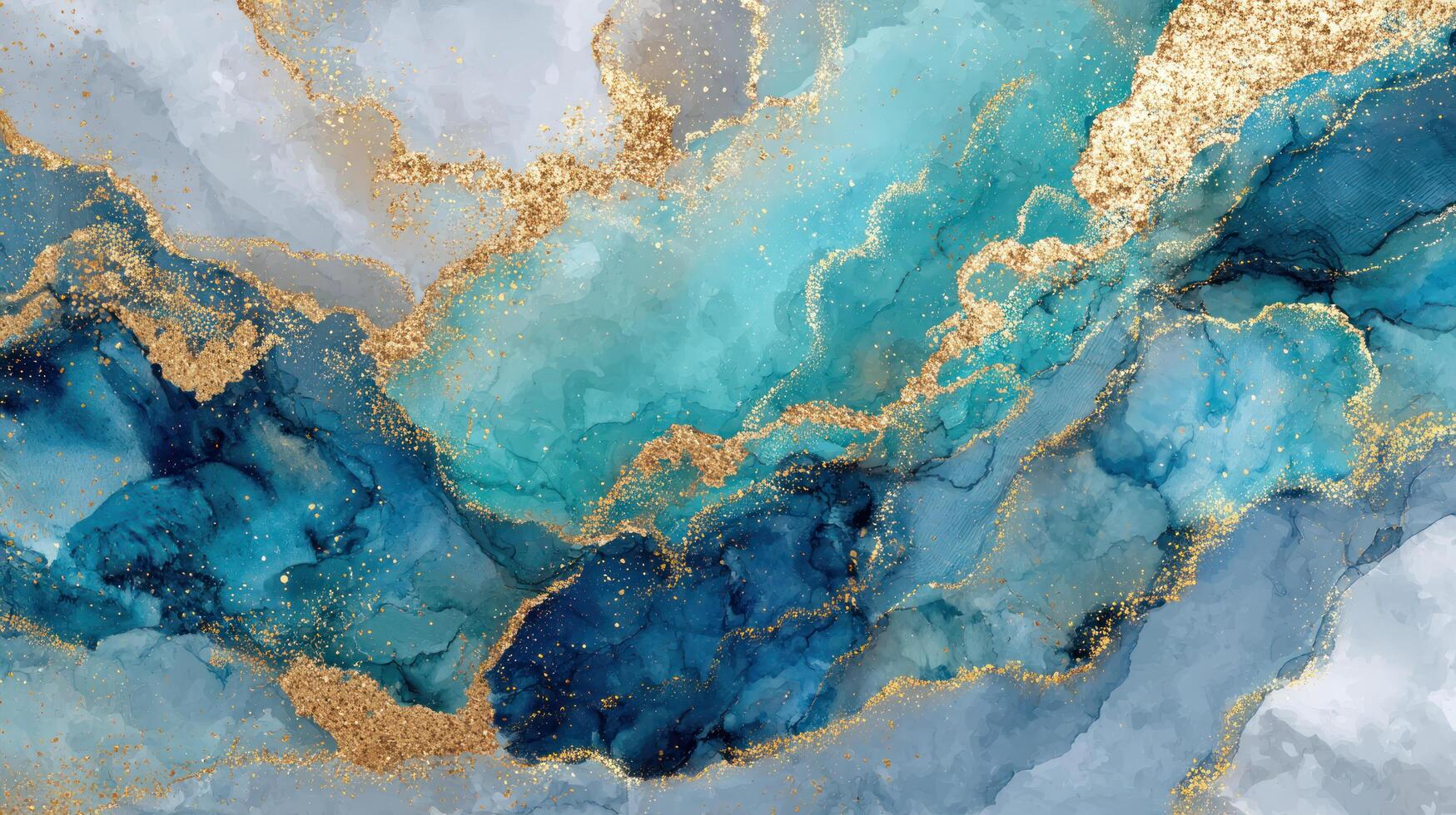 Blue marble texture with gold veins creates luxurious and elegant pattern that enhances natural beauty of marble surface photo