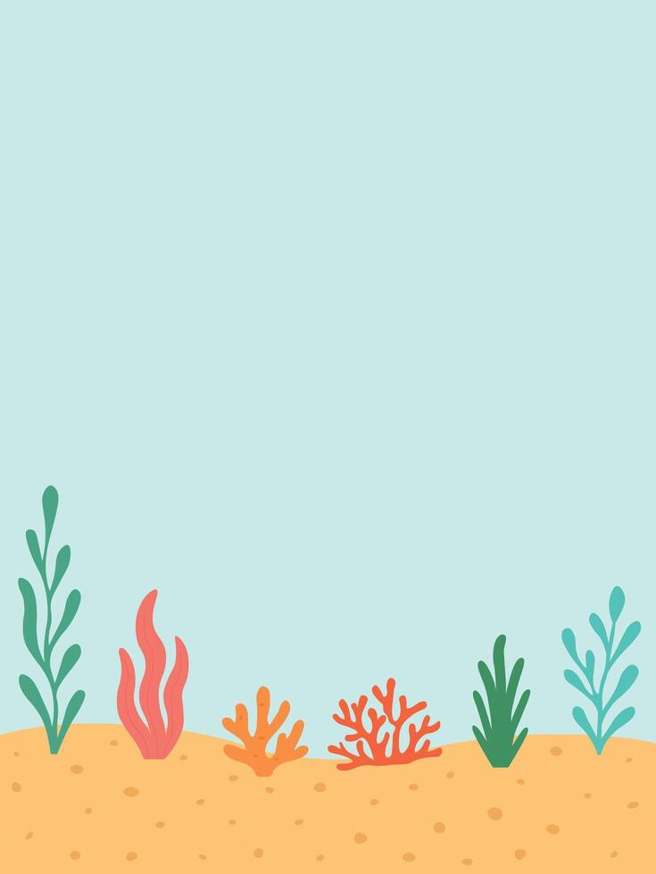 Underwater Coral and Seaweed Background vector