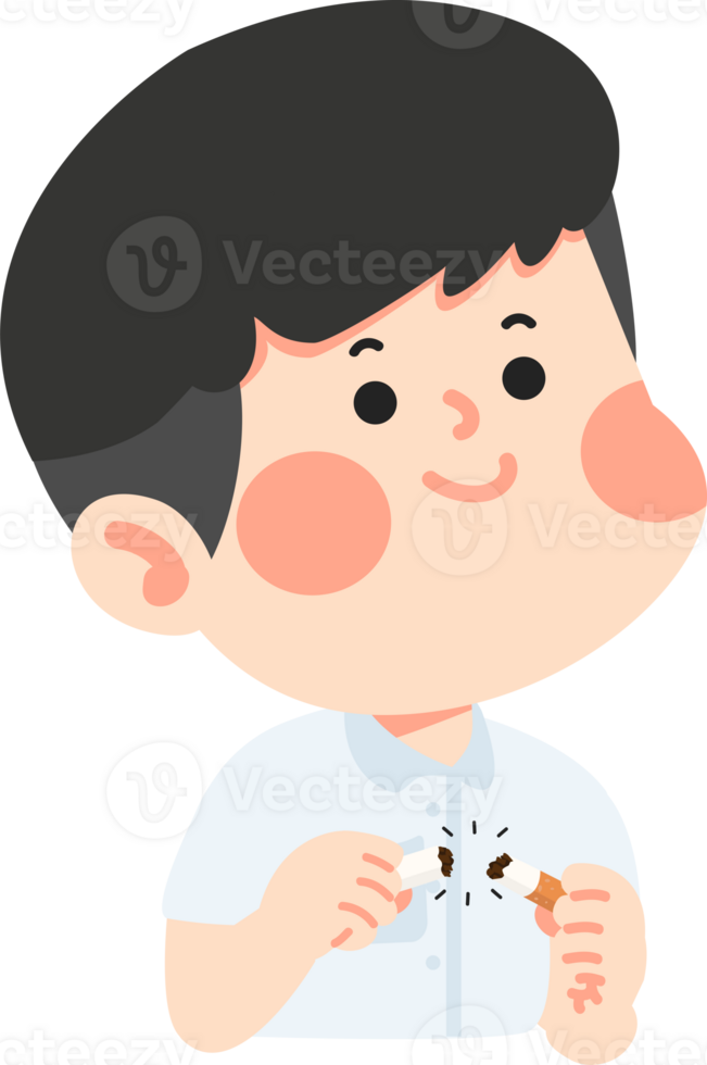 boy breaking cigarette student png