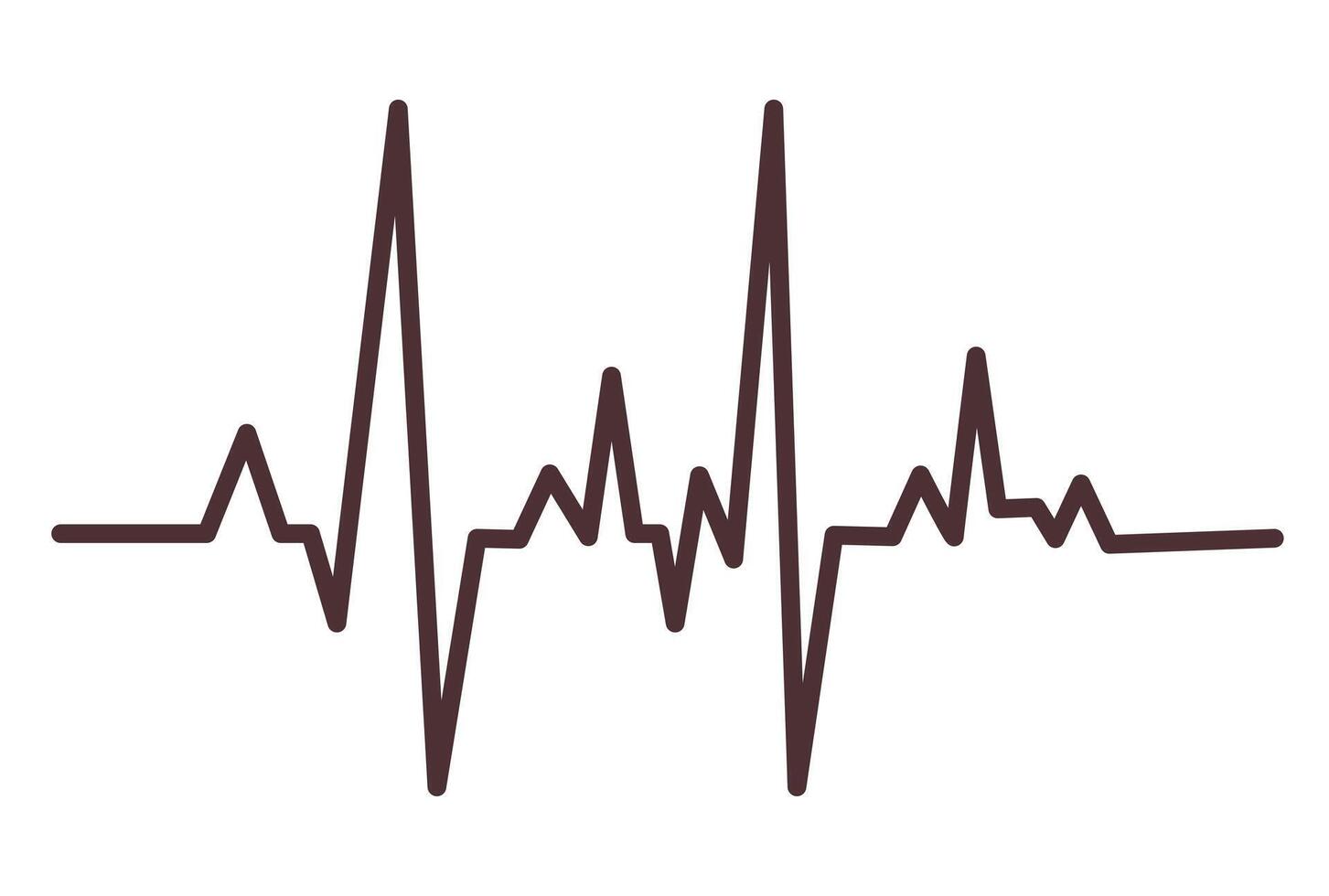 Heart Cardiogram. Continuous one line drawing. Minimalist design isolated on white background. vector