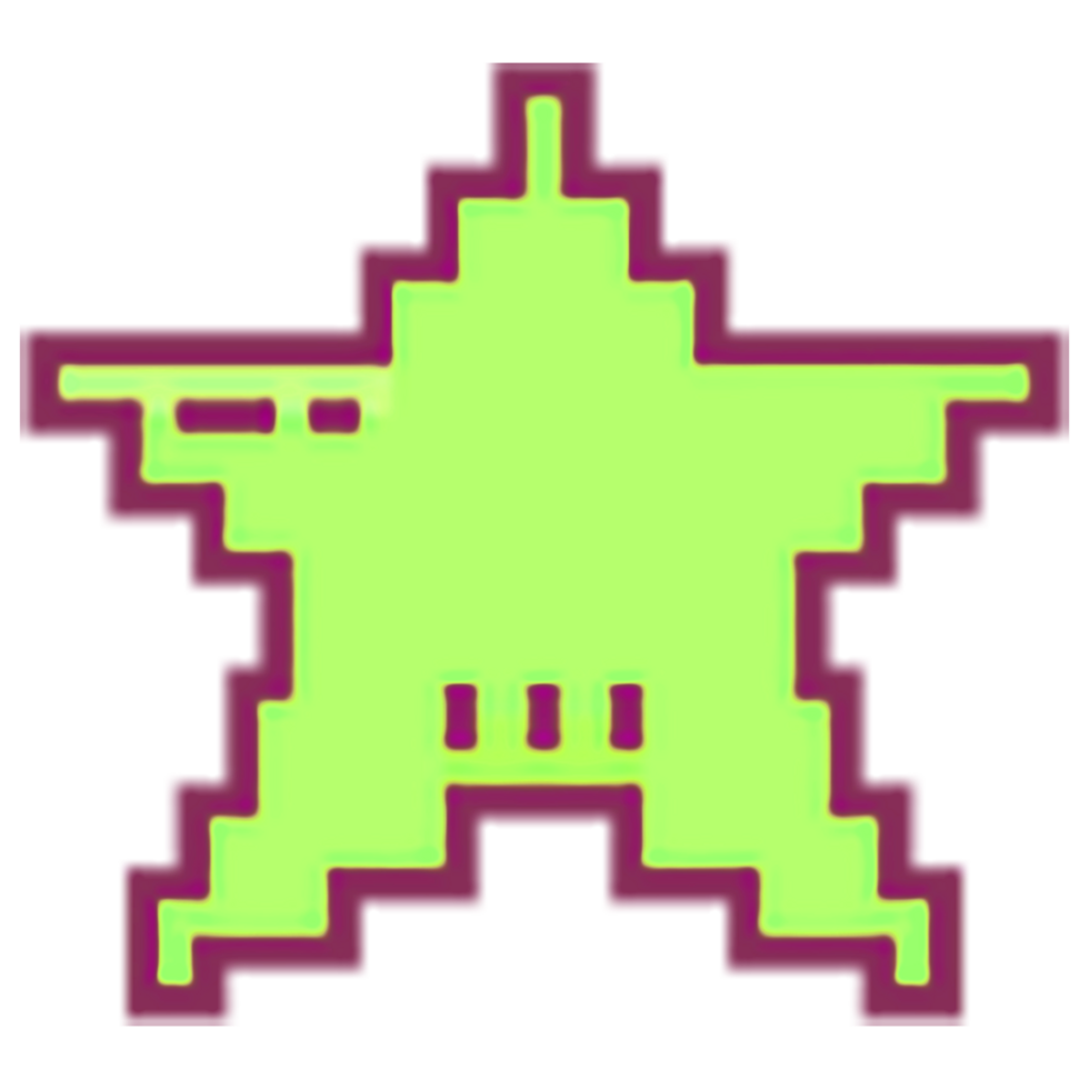 green star pixel line is a versatile graphic element suitable for logo design, invitations, posters, and holiday decorations. png