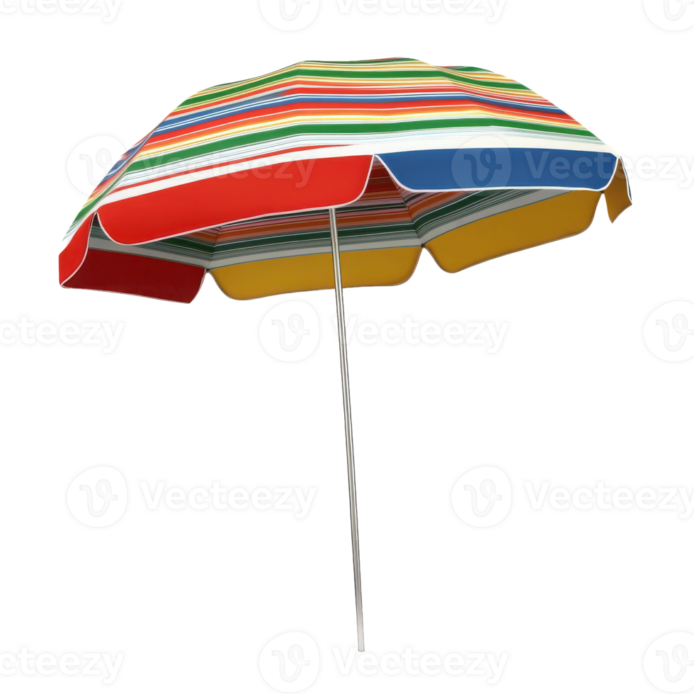 Striped beach umbrella png