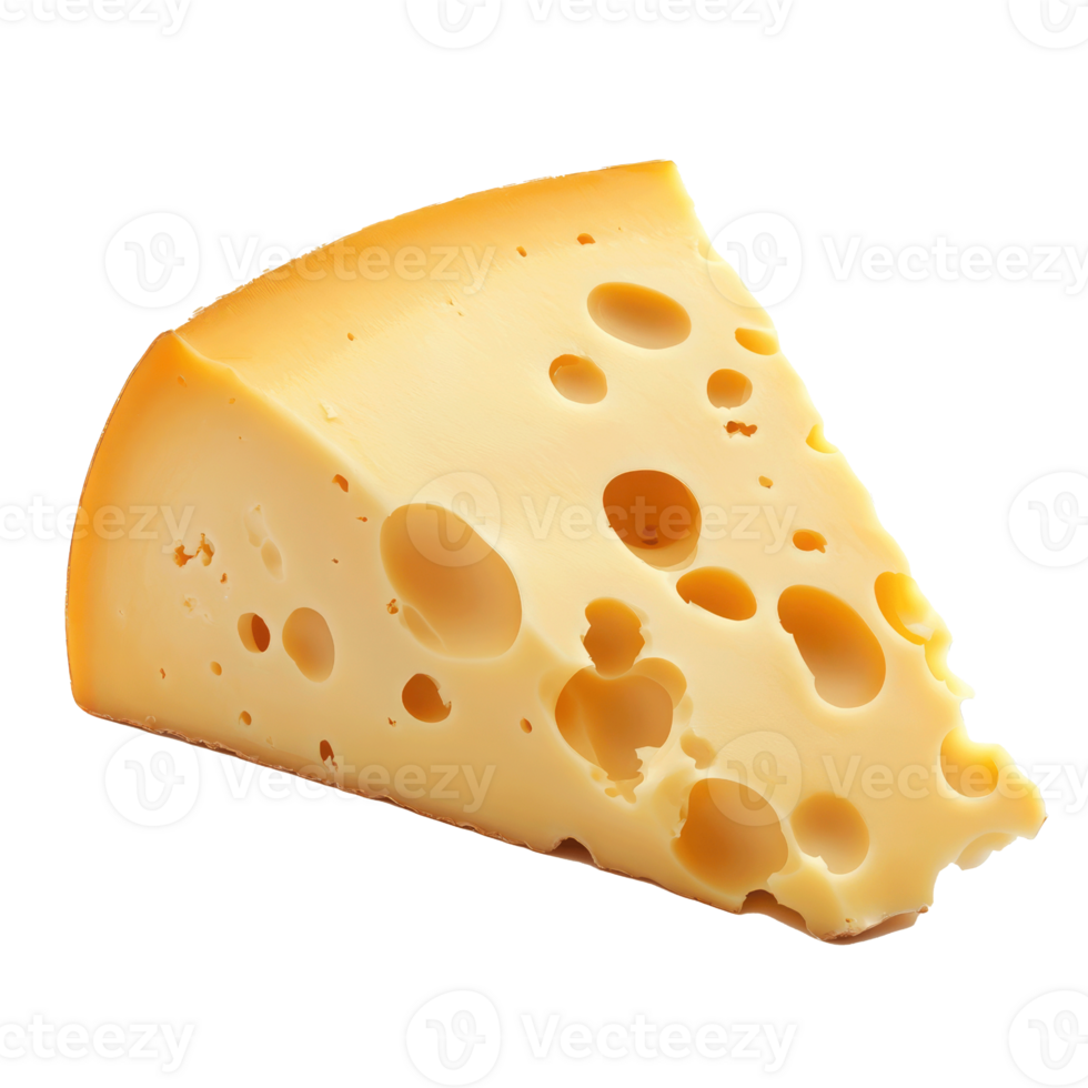 Piece of delicious cheese isolated png