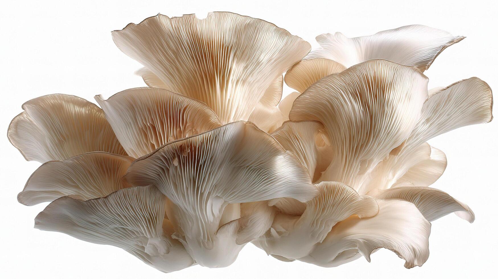 A bunch of mushrooms on a white background photo