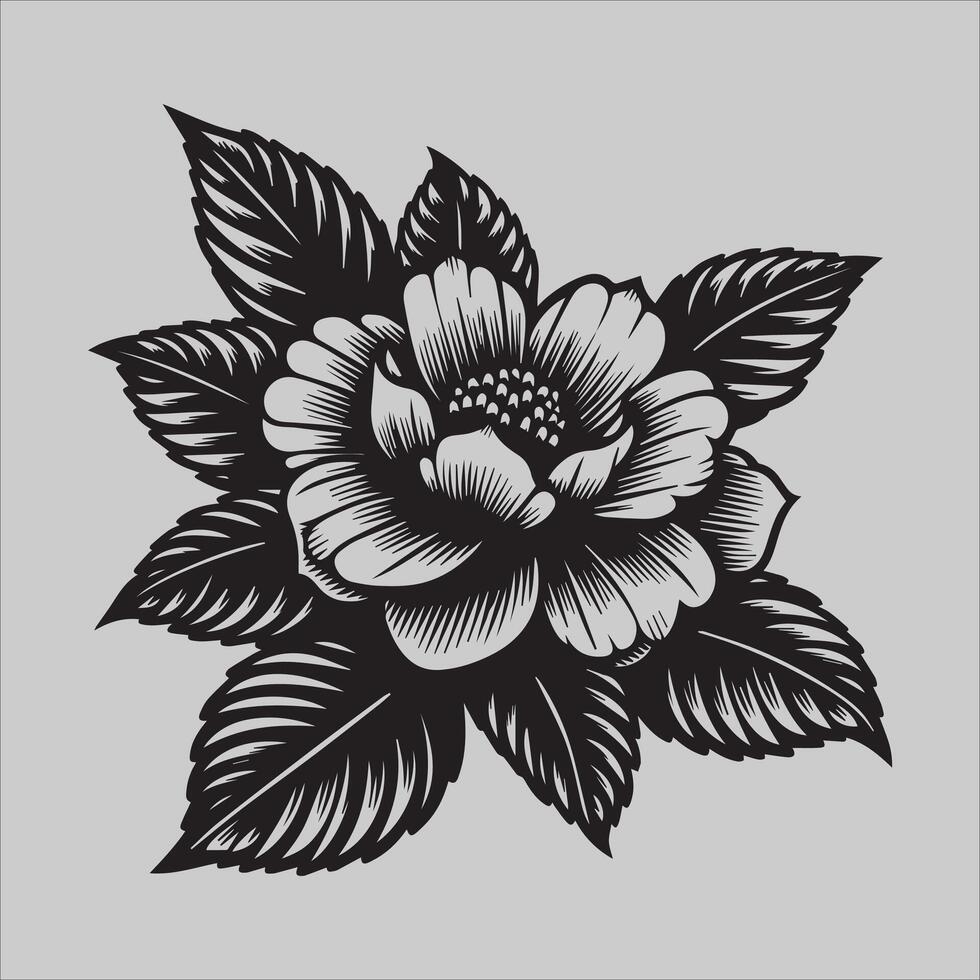 Bold Bloom in Monochrome nice vector