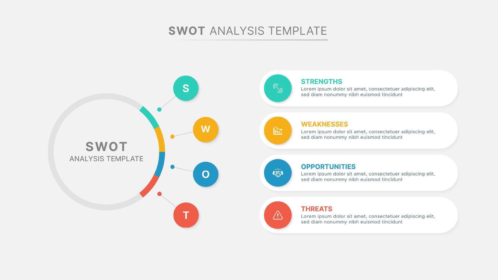 SWOT Analysis Chart Infographic Design Template vector
