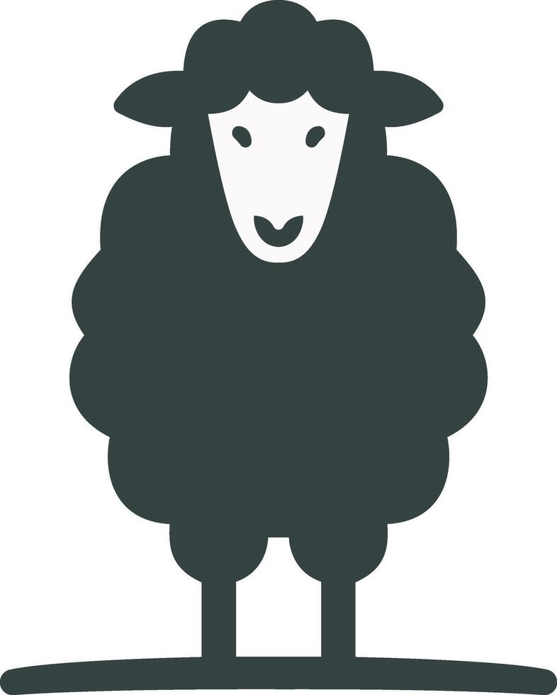 A Cute Black Sheep Icon vector