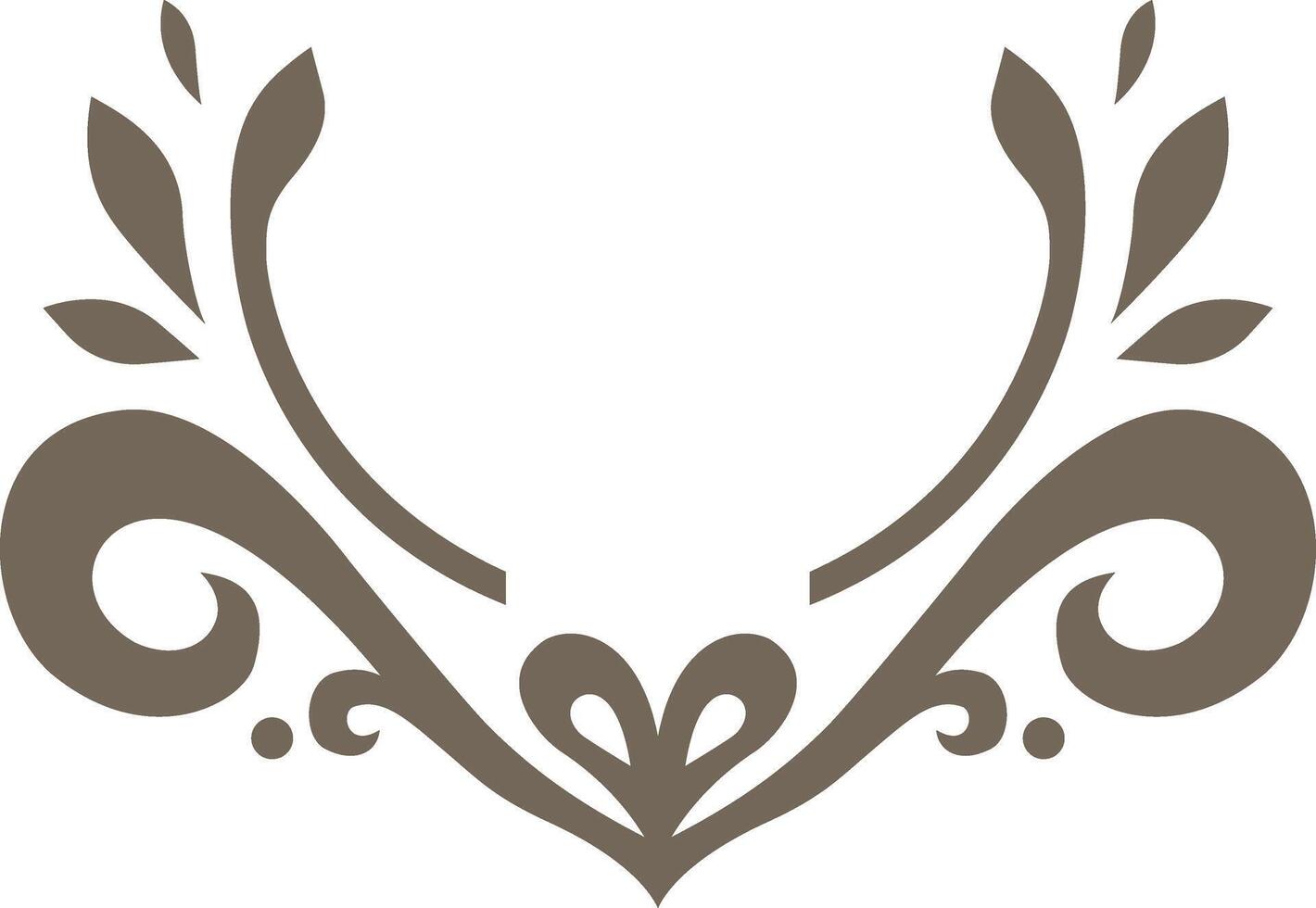 Elegant Brown Ornamental Flourish for Invitations and Decorative Purposes vector