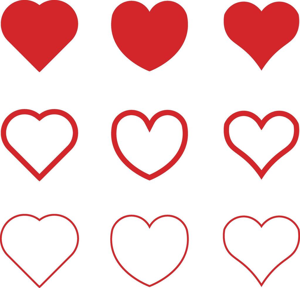 heart shape love vector