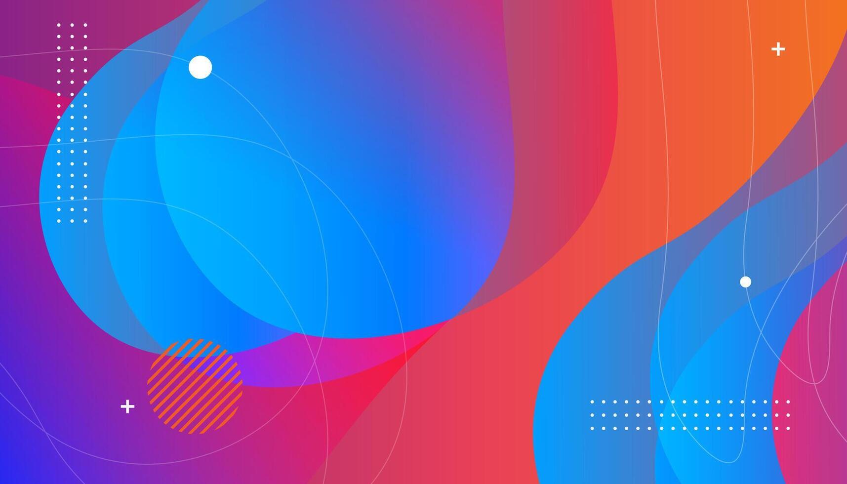 Colorful abstract background with curved lines vector