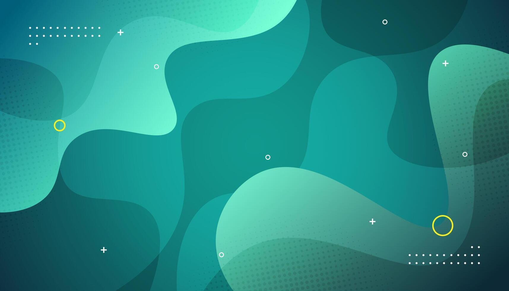 Abstract Fluid Background in Teal Gradient vector