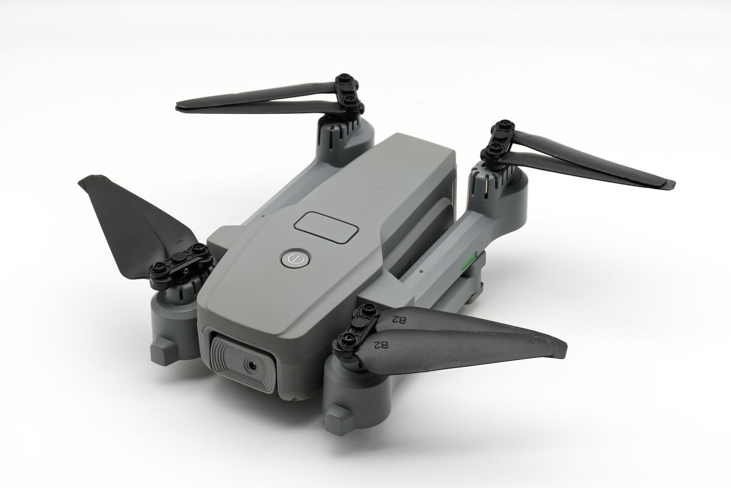 Gray drone closed design isolated on white background. photo