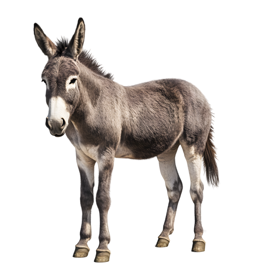 Donkey Side View Illustration on Transparent Background png