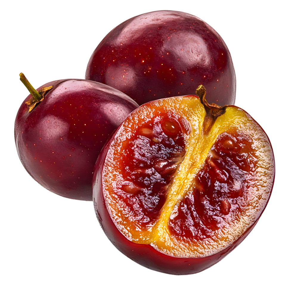 Ripe Jujube Slice High Detail on Transparent Background png