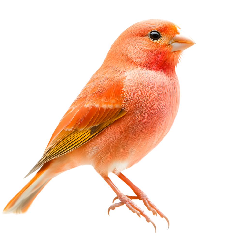 Red Canary Full Body Clip Art Style on Transparent Background png