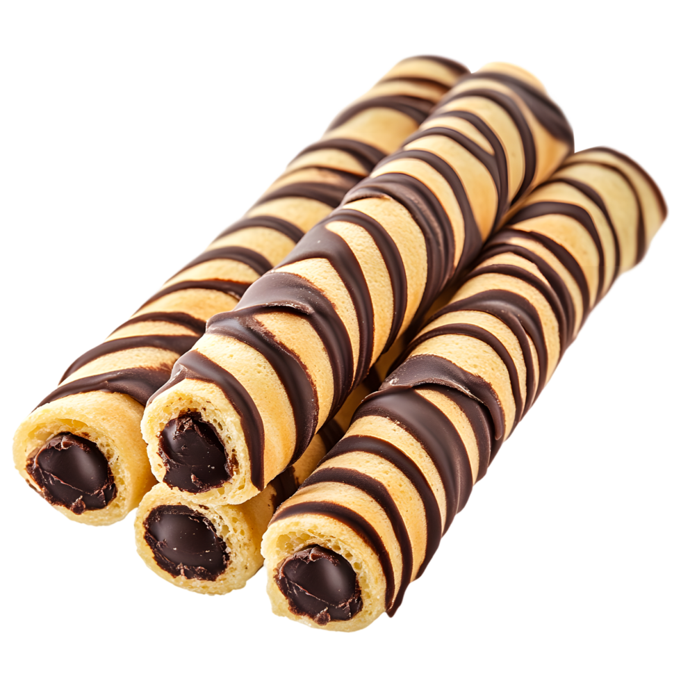Lynx Striped Wafer Chocolate Treats on Transparent Background png