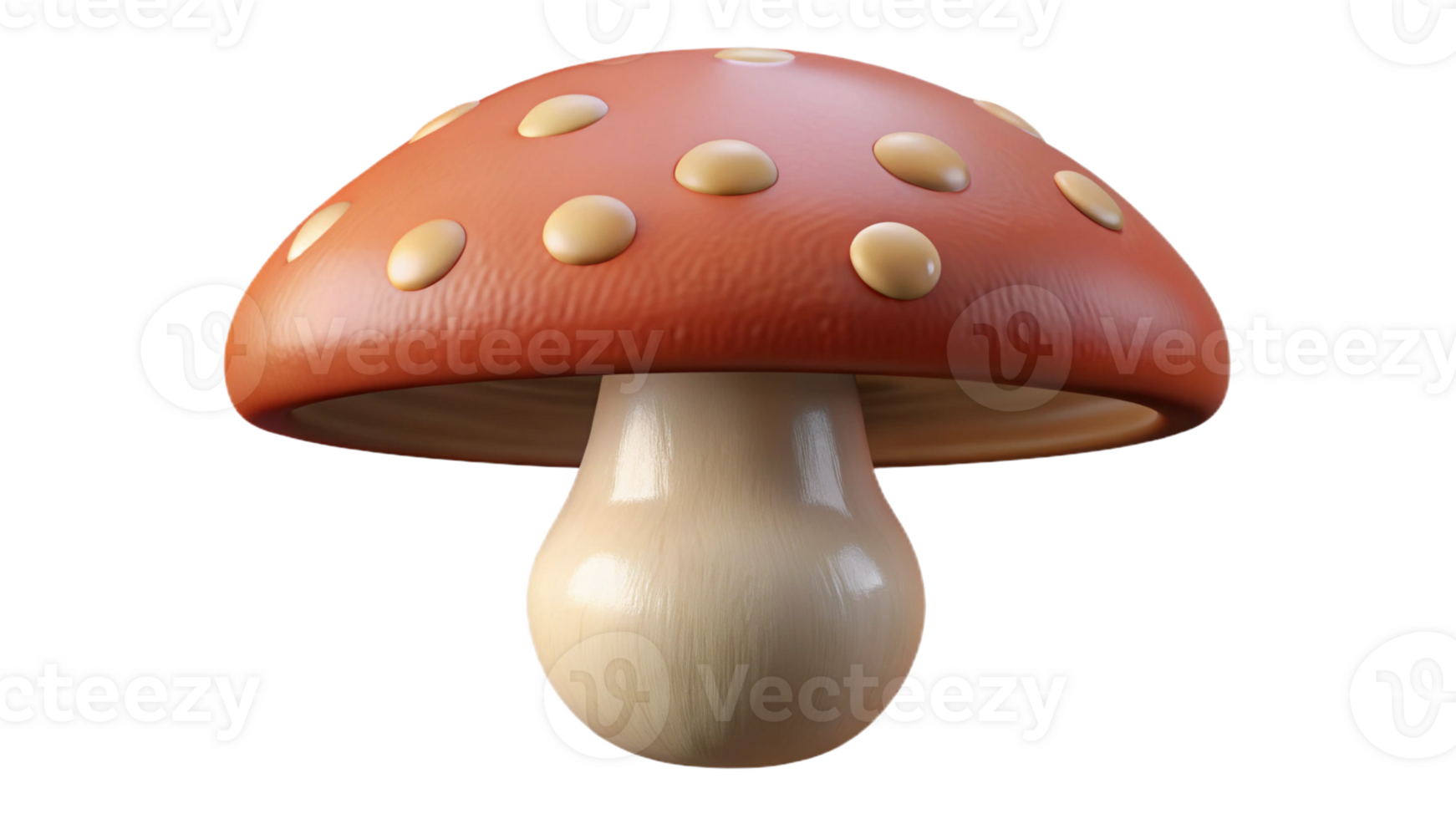 A red mushroom with brown spots on it png