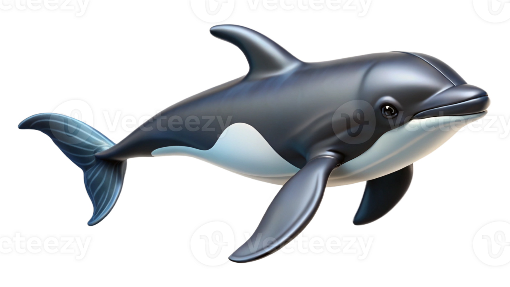 A dolphin in a black and white design png