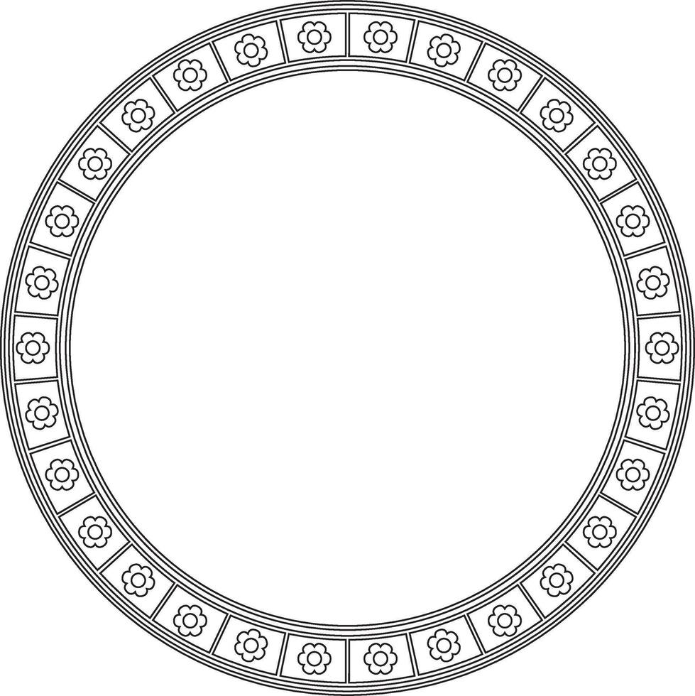 black contour square gothic ornament. Medieval European rectangle, border. Classic pattern Germans, Angles, Saxons, Franks. vector