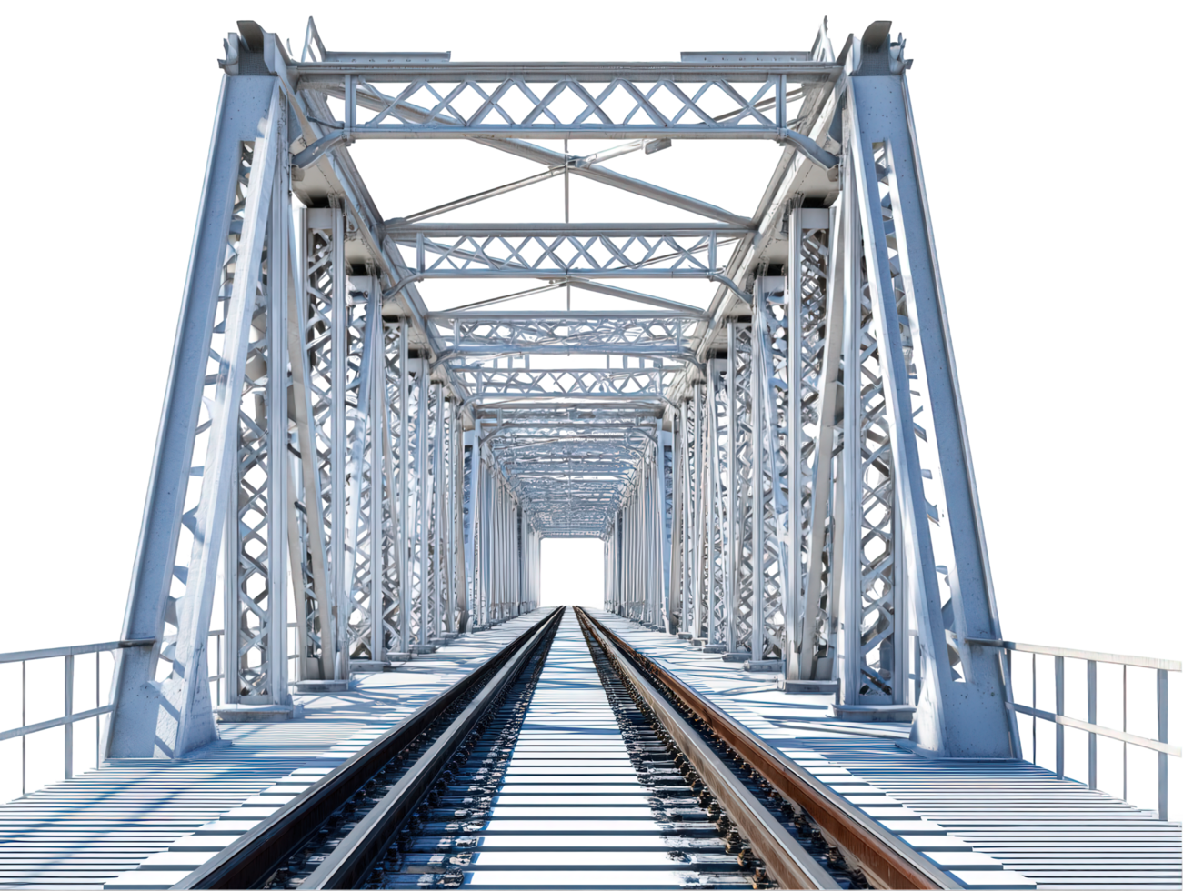 A railroad bridge with a train track on it png