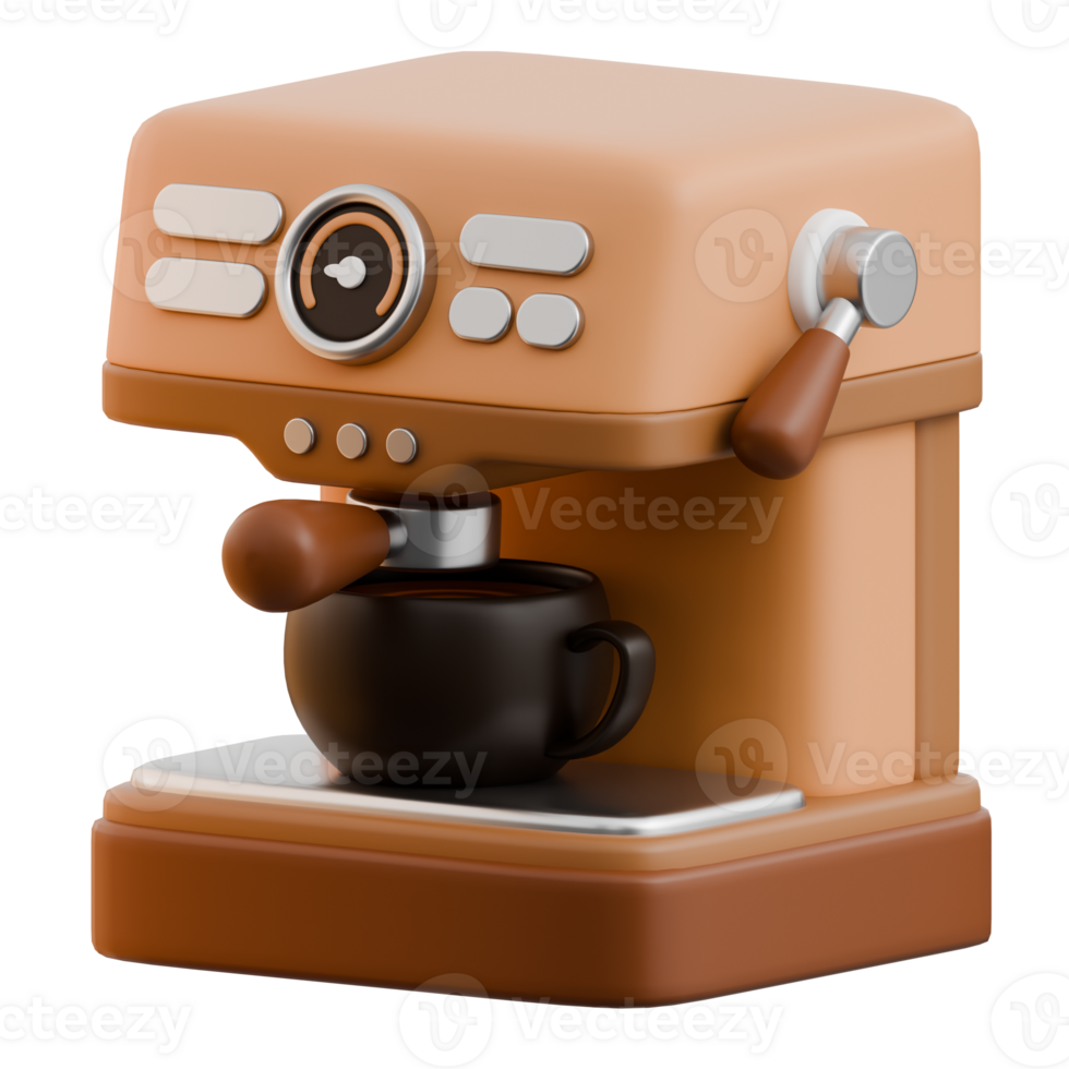 3D Coffee Machine Illustration 3D Coffee Icon png