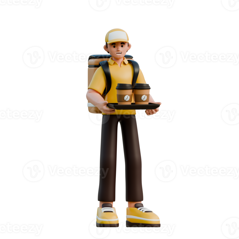 3D Character Delivery Person png