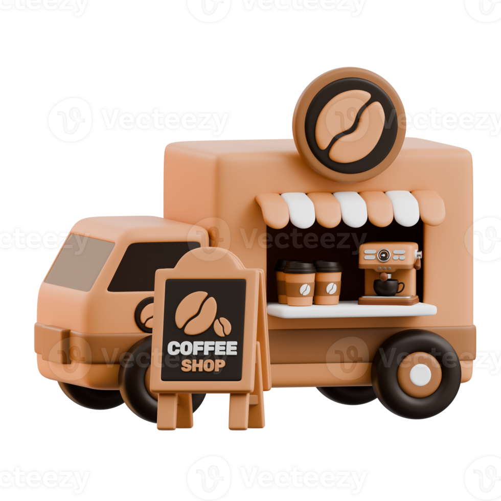 Coffee Shop 3D Illustration 3D Coffee Icon png