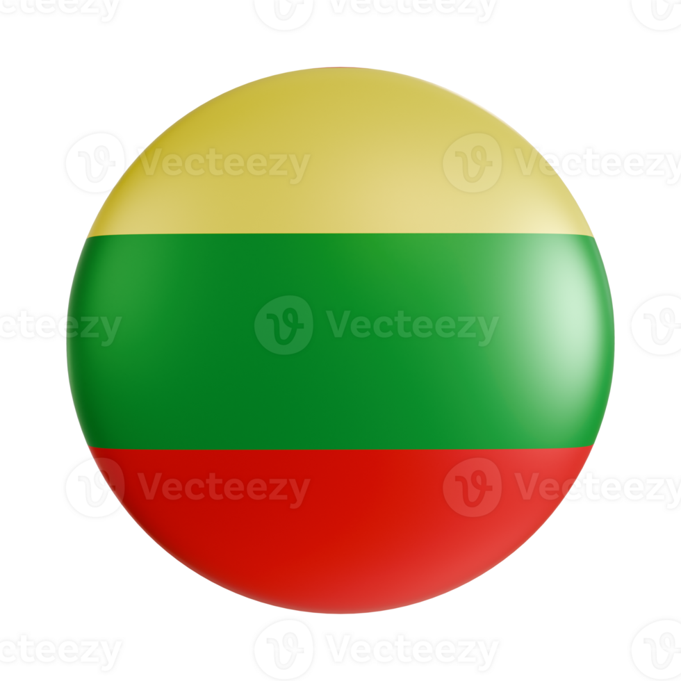 Lithuania flag 3d circle icon. png