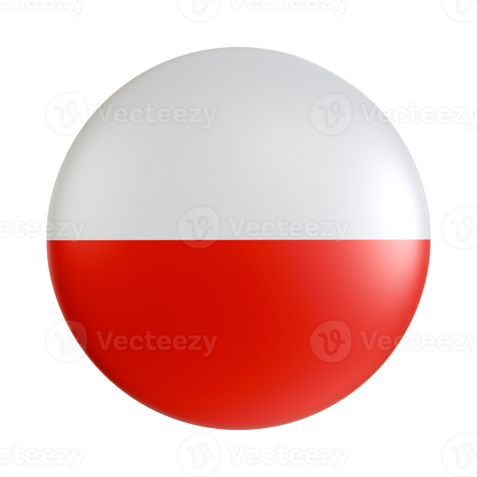 Poland flag 3d circle icon. png