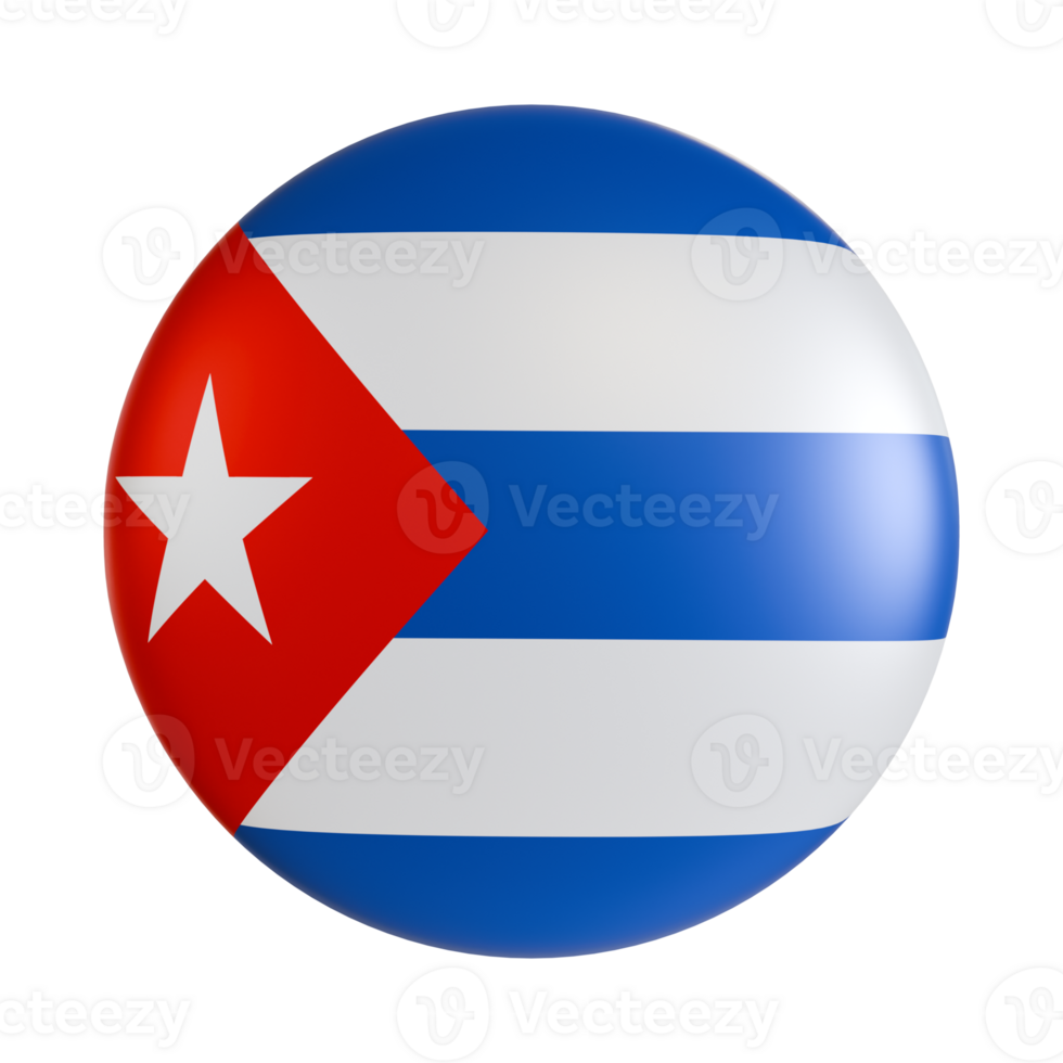Cuba flag 3d circle icon. png