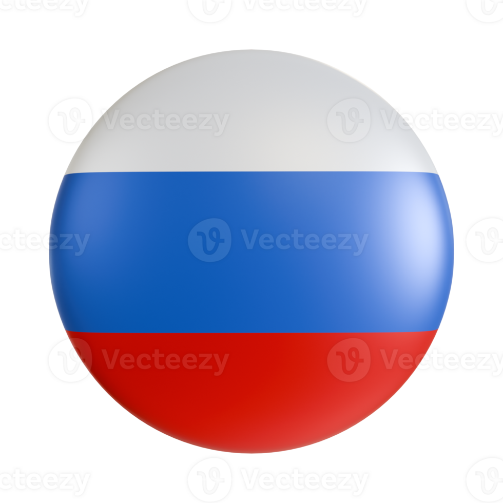 Russia flag 3d circle icon. png