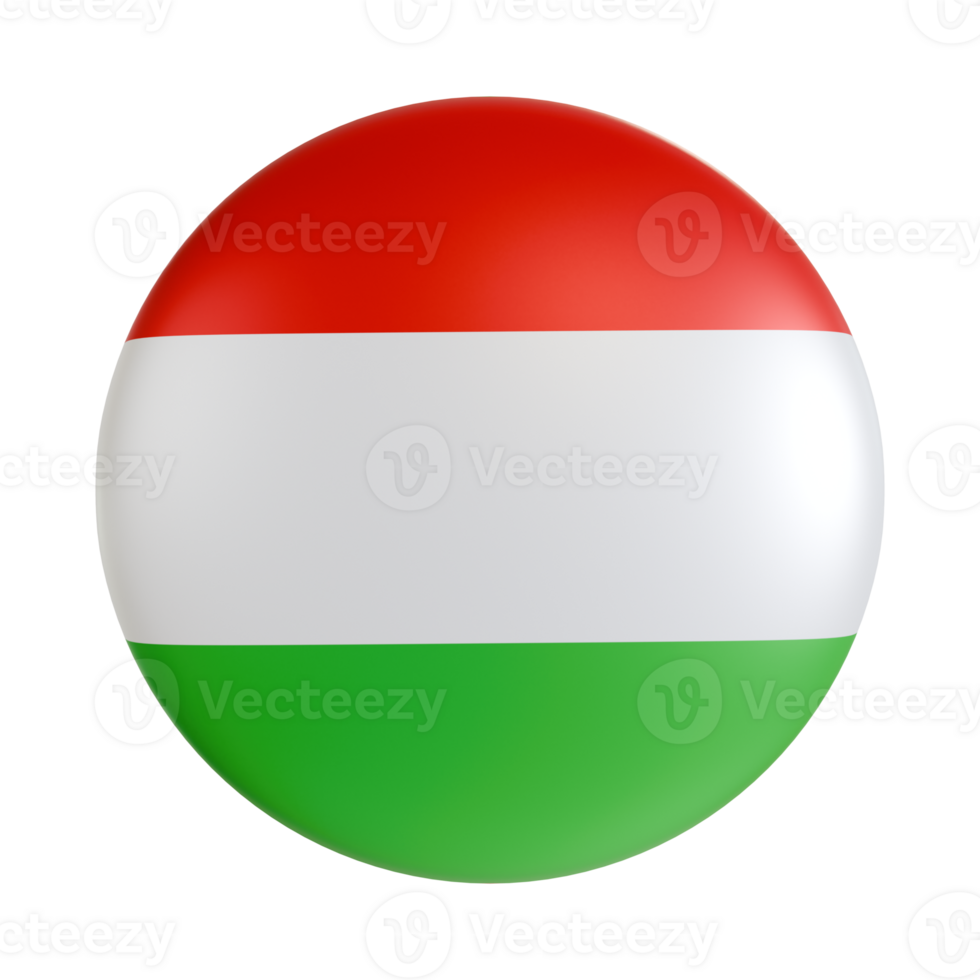 Hungary flag 3d circle icon. png
