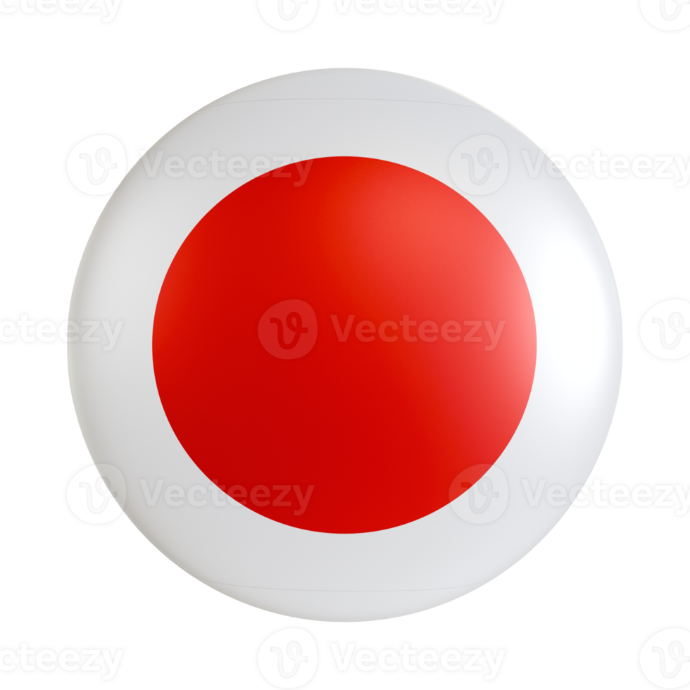 Japan flag 3d circle icon. png
