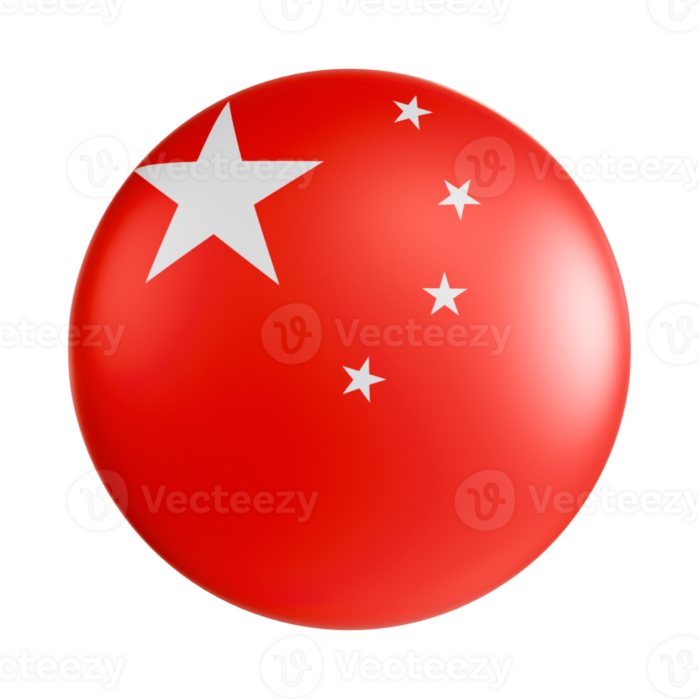 China flag 3d circle icon. png