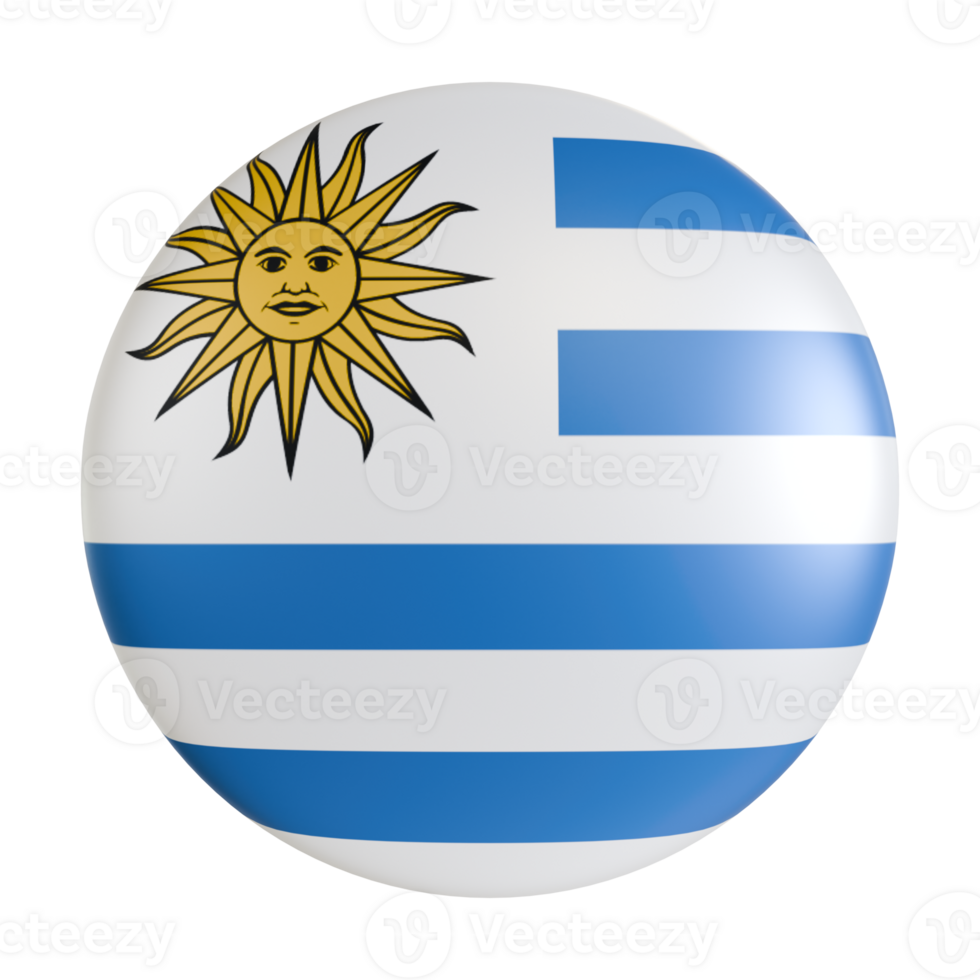 Uruguay flag 3d circle icon. png