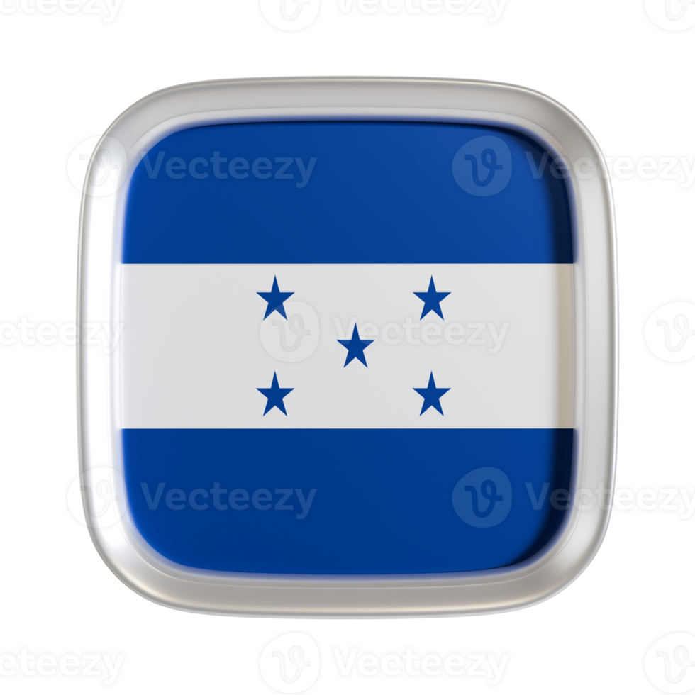 Honduras flag 3d square icon. png