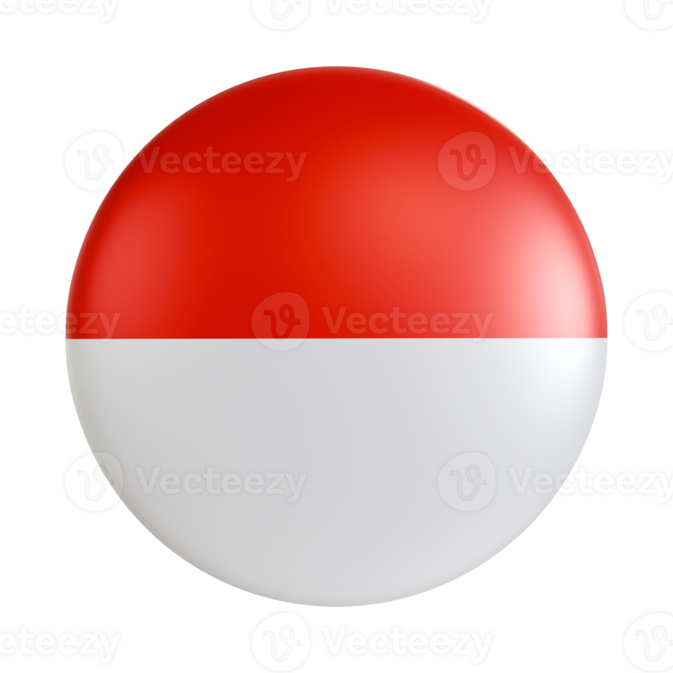 Monaco flag 3d circle icon. png