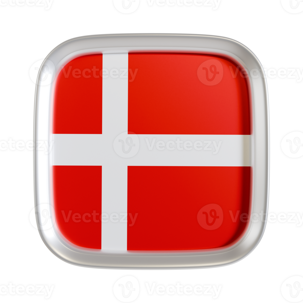 Denmark flag 3d square icon. png