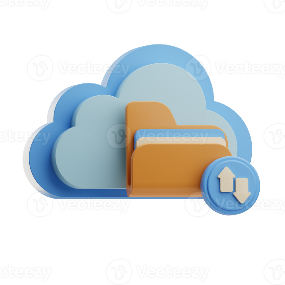 Cloud Storage Icon with Folder png
