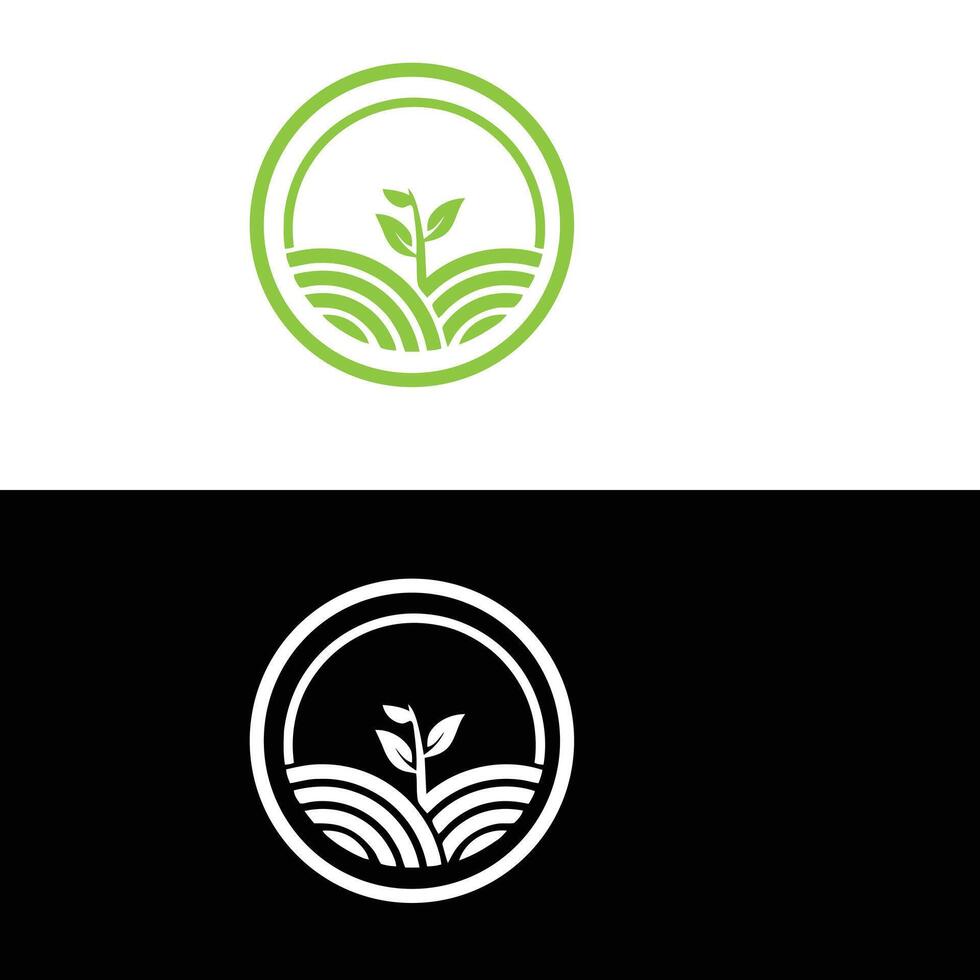 green and white eco-friendly logo vector