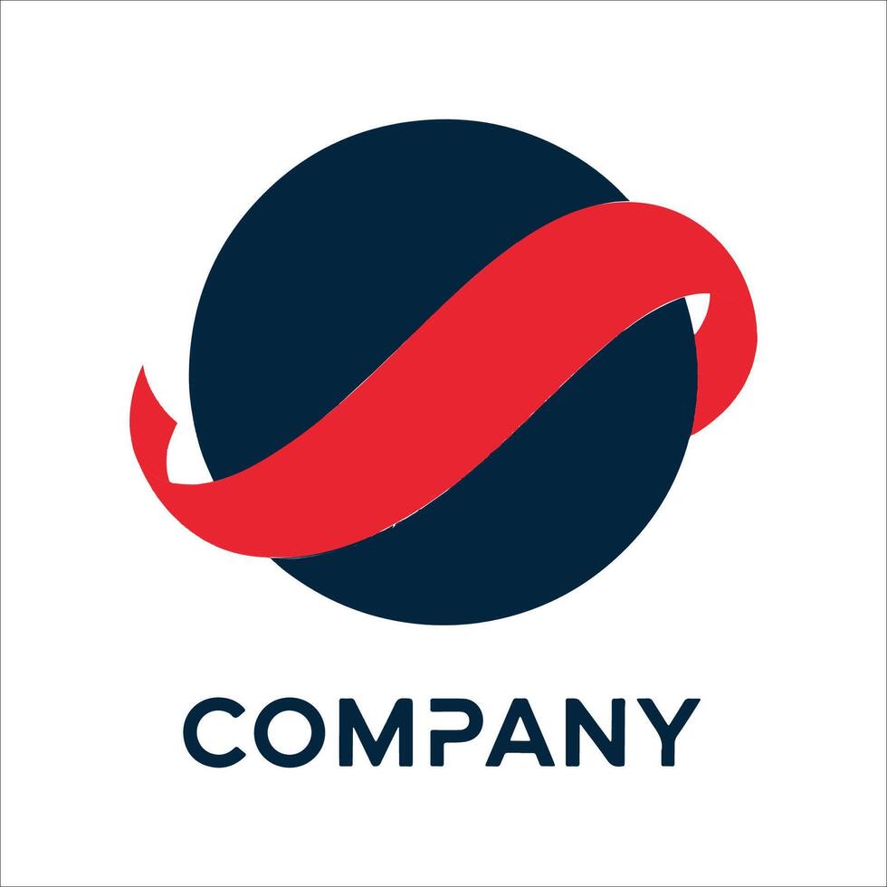 Abstract C Initial Logo with Dynamic Ribbon Shape Business Identity Template vector