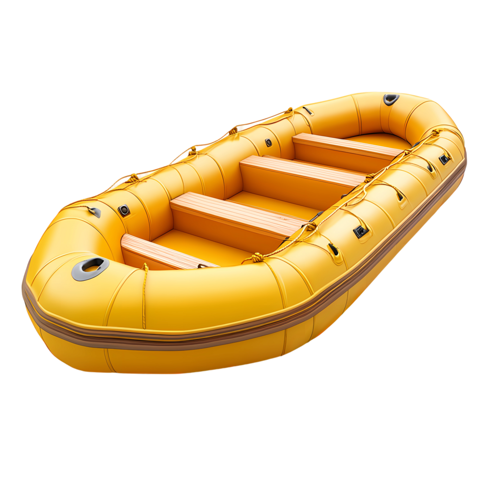 an inflatable boat on a transparent background png