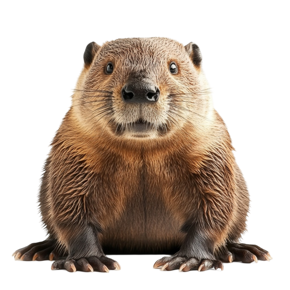 Realistic Groundhog Image Isolated on Transparent Background, png