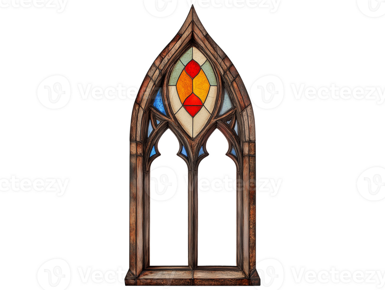 Gothic Stained Glass Window png