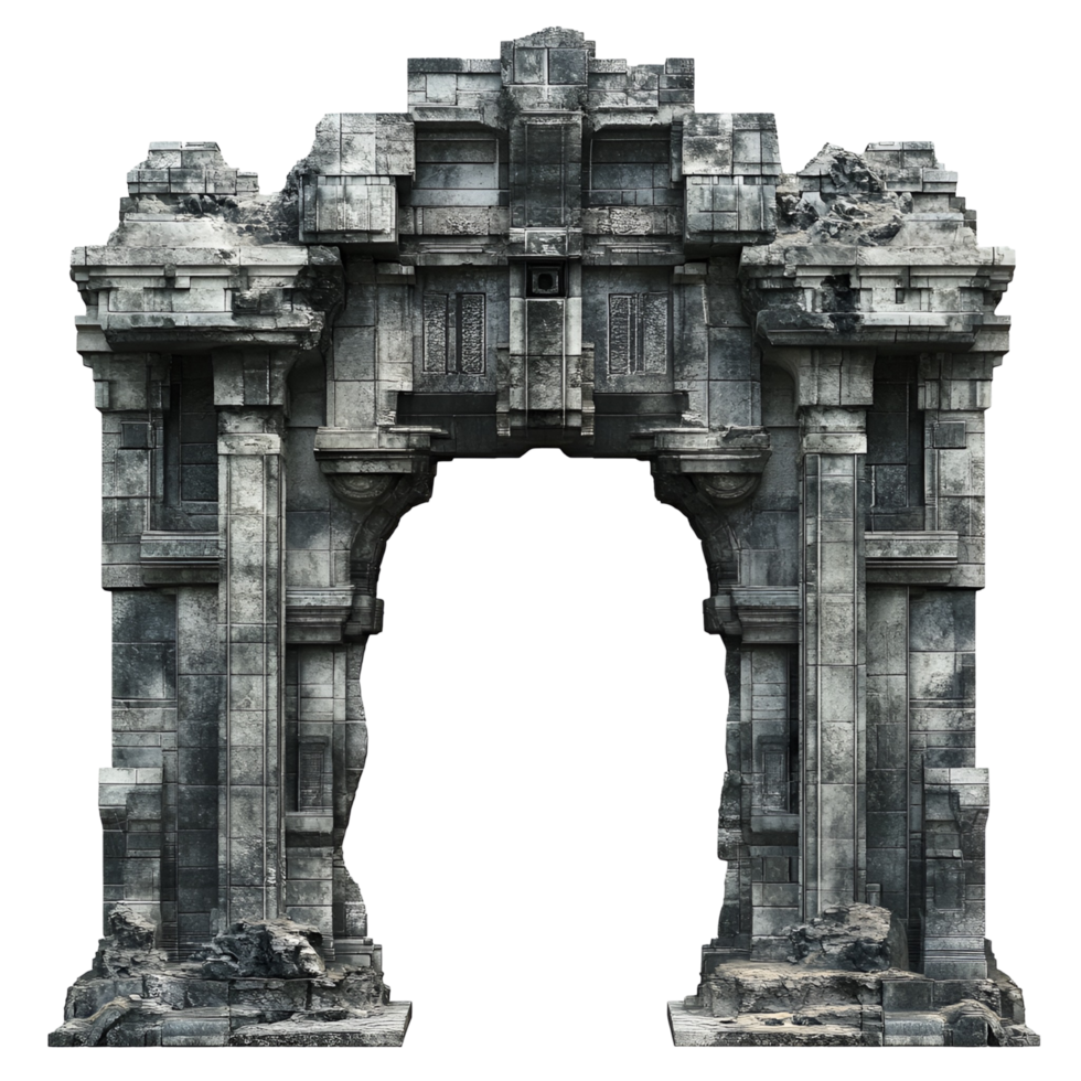 A large archway with a stone structure png